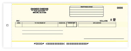 Cash Disbursement Center Check Carbon