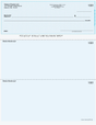 Lattice Imprinted Business Checks on Top - Good Security - Lattice Blue