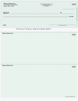 Lattice Imprinted Business Checks on Top - Good Security - Lattice Green