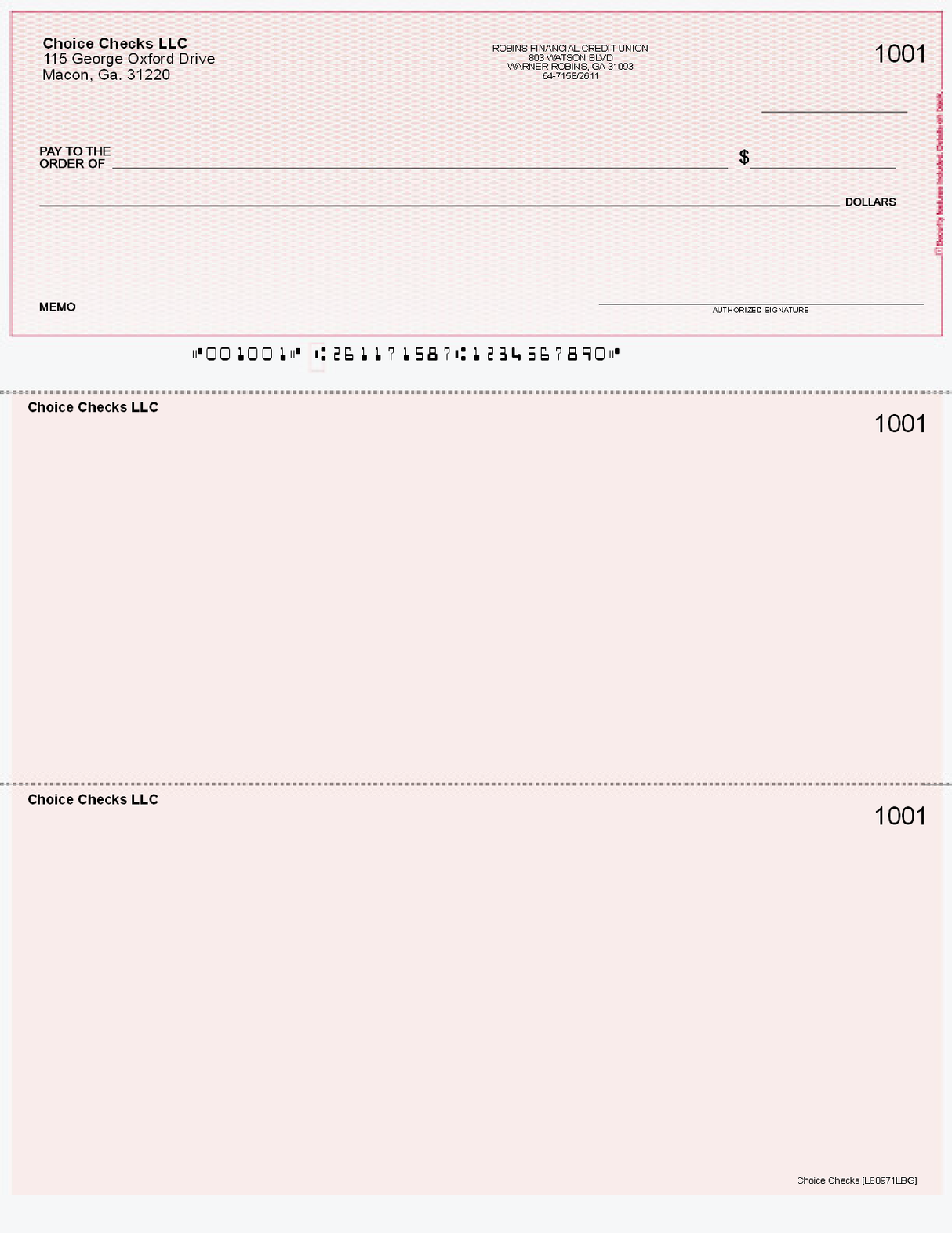 Lattice Imprinted Business Checks on Top - Good Security - Lattice Burgundy