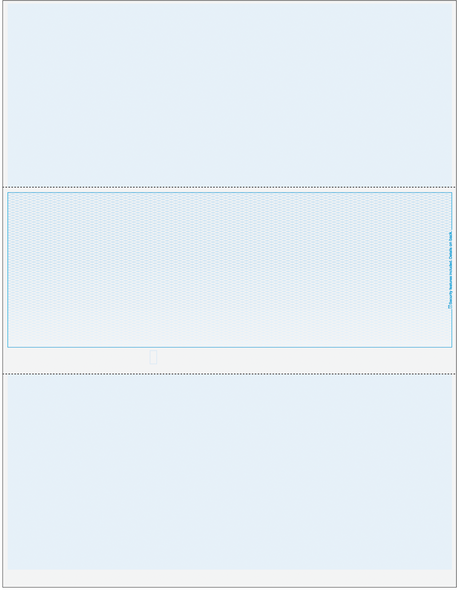 Lattice Blank Business Checks in Middle - Lattice Blue