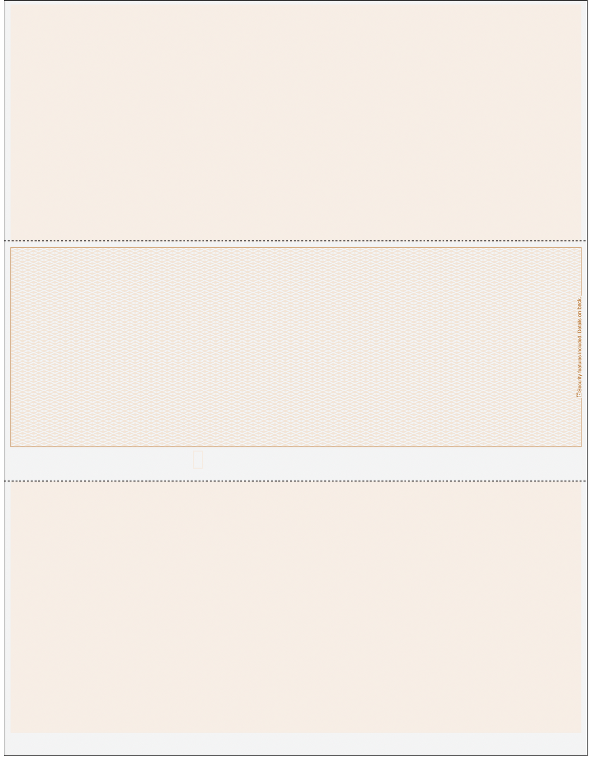 Lattice Blank Business Checks in Middle - Lattice Tan
