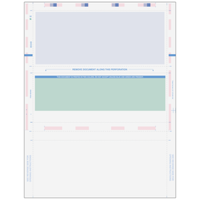 Pressure Seal Z-Fold Blank Check with Flat Background
