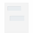 Double Window Blank Envelope