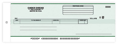 Cash Disbursement Center Check Carbon-1 Part