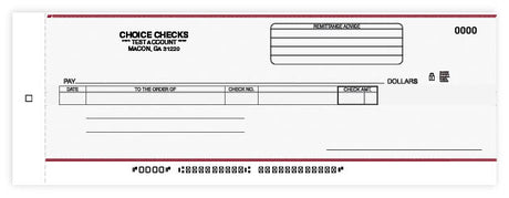 Cash Disbursement Center Check Carbon-1 Part