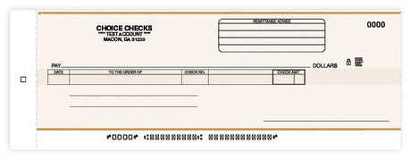 Cash Disbursement Center Check Carbon-1 Part