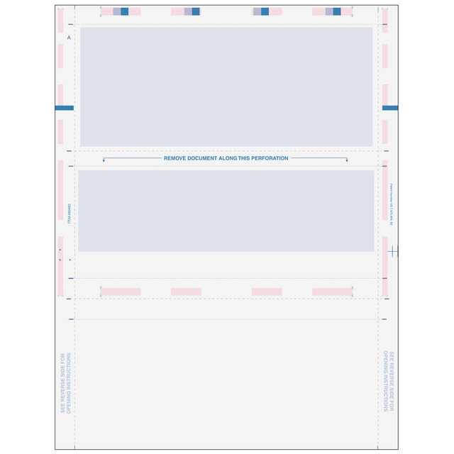 Pressure Seal Z-Fold Blue Check with Flat Background