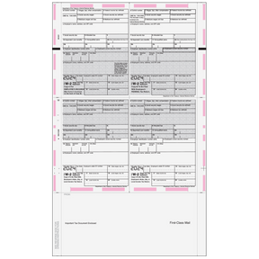 Pressure Seal EZ-Fold Preprinted W-2 Form 4up Quadrant (Copies C/B/2/2