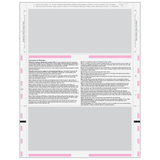 11'' Pressure Seal 1099-MISC Form - Z Fold Recipient (Copies B, 2) - 500 Qty