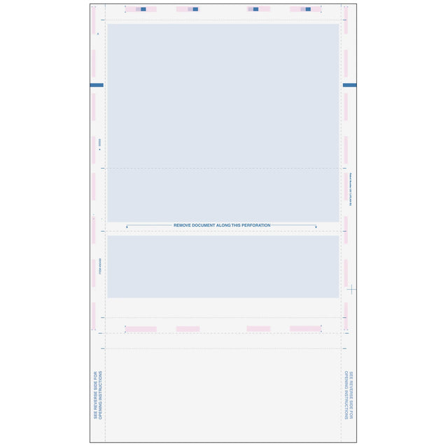 Pressure Seal EZ-Fold Blue Check with Flat Background- 500 Qty