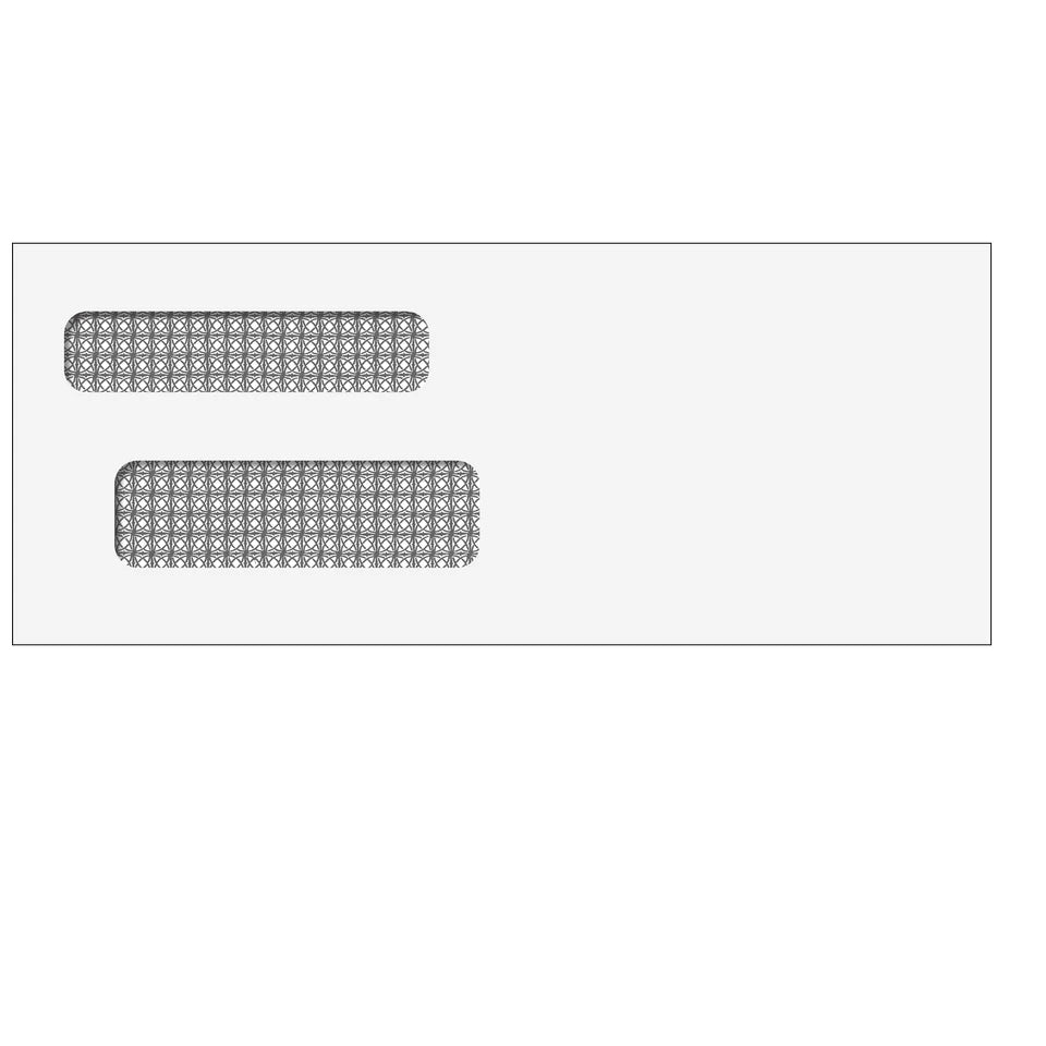 Double Window Envelope (Moisture Seal) 3 7/8 x 9 7/16 -500 Qty