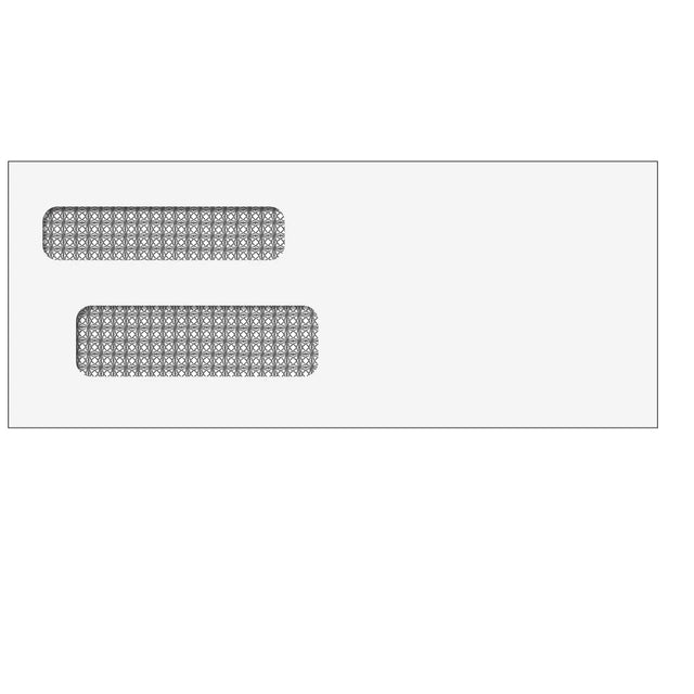Double Window Envelope (Moisture Seal) 3 7/8 x 9 7/16 -500 Qty