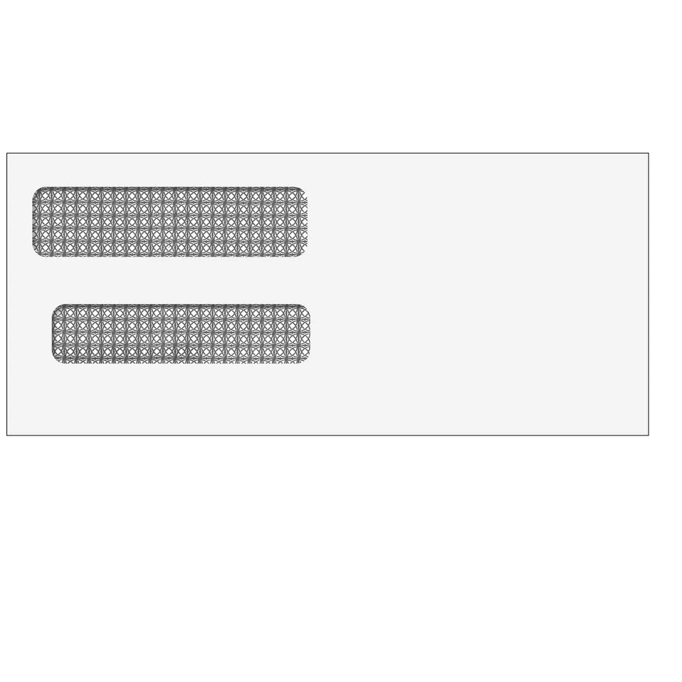 Double Window Envelope (Moisture Seal) 4 1/8 x 9 1/2 - 500 Qty