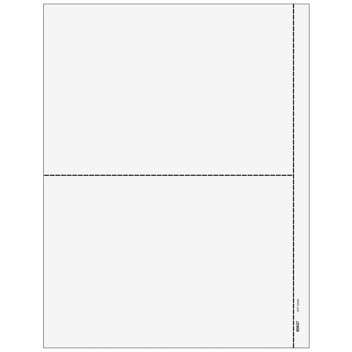 Blank 1099 2up Paper (with 1/2" Side Perforation)
