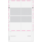 Pressure Seal EZ-Fold Blank W-2 Form 4up Quadrant (with Instructions)