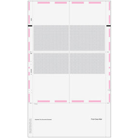 Pressure Seal EZ-Fold Blank W-2 Form 4up Quadrant (with Instructions)
