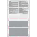 Pressure Seal EZ-Fold Blank W2 Form 4up Horizontal (with Instructions)
