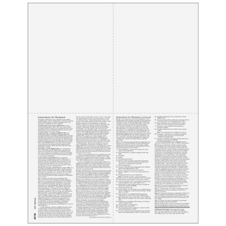 4up 1099-R Form - Quadrant (with Recipient Instructions) - 50 Qty