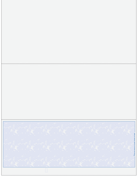 Marble Blue Blank Business Check on Bottom