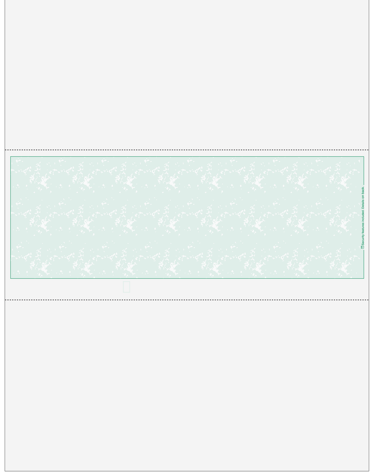 Marble Teal Blank Business Check In Middle