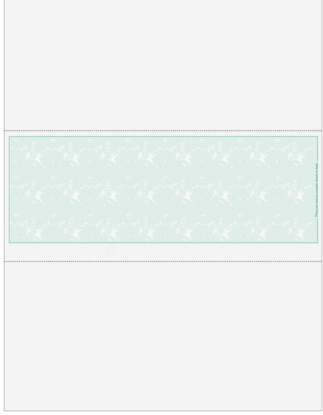 Marble Teal Blank Business Check In Middle