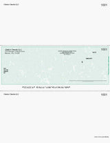 Marble Imprinted Business Check In Middle - Good Security - Marble Green
