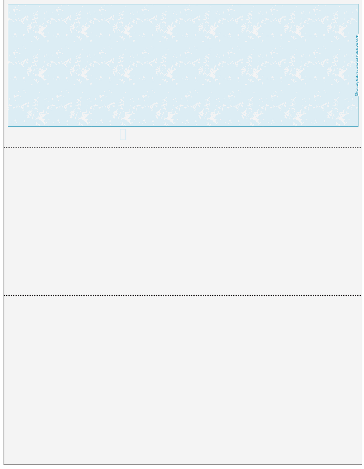 Marble Teal Blank Business Check on Top