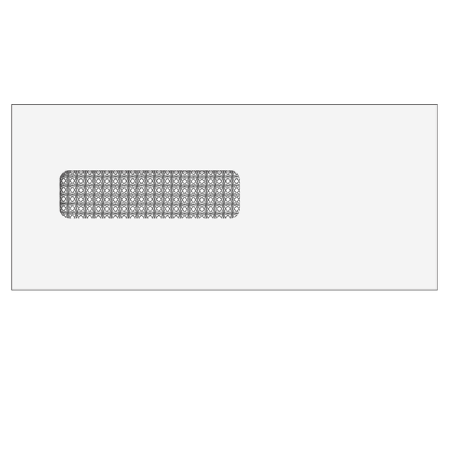 Single Window Envelope (Moisture Seal) 3 7/8 x 8 7/8  - Imprinted- 500/Box
