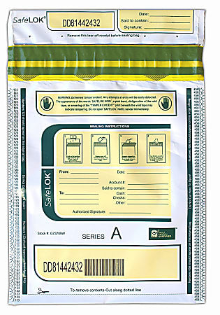 SafeLok Bag 9 x 12 / White 2 Cartons (500/CTN) - Choice Checks