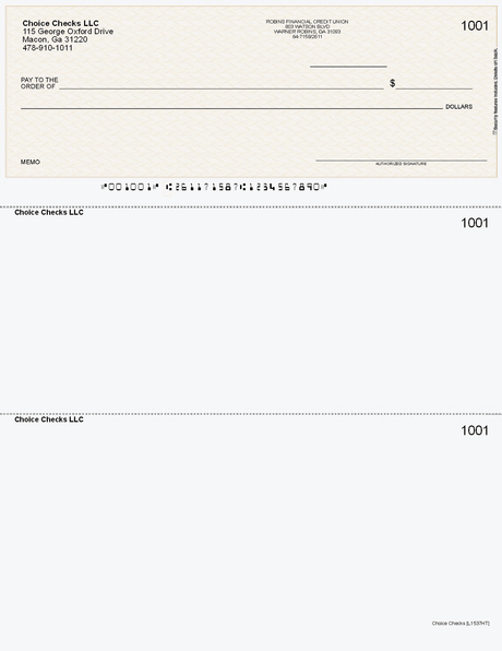 Herringbone Imprinted Business Checks on Top - Better Security – Tan