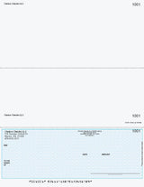 Herringbone Imprinted Business Checks on Bottom - Better Security – Blue