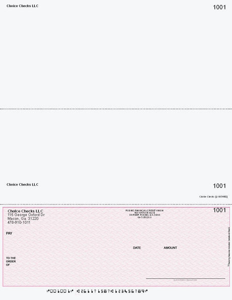 Herringbone Imprinted Business Checks on Bottom - Better Security – Burgundy