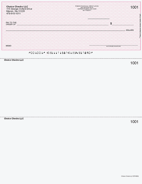 Herringbone Imprinted Business Checks on Top - Better Security – Burgundy