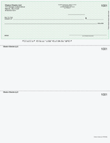Herringbone Imprinted Business Checks on Top - Better Security – Green