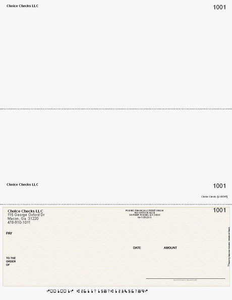 Herringbone Imprinted Business Checks on Bottom - Better Security – Tan