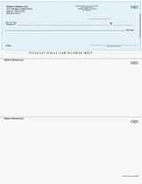 Herringbone Imprinted Business Checks on Top - Better Security – Blue