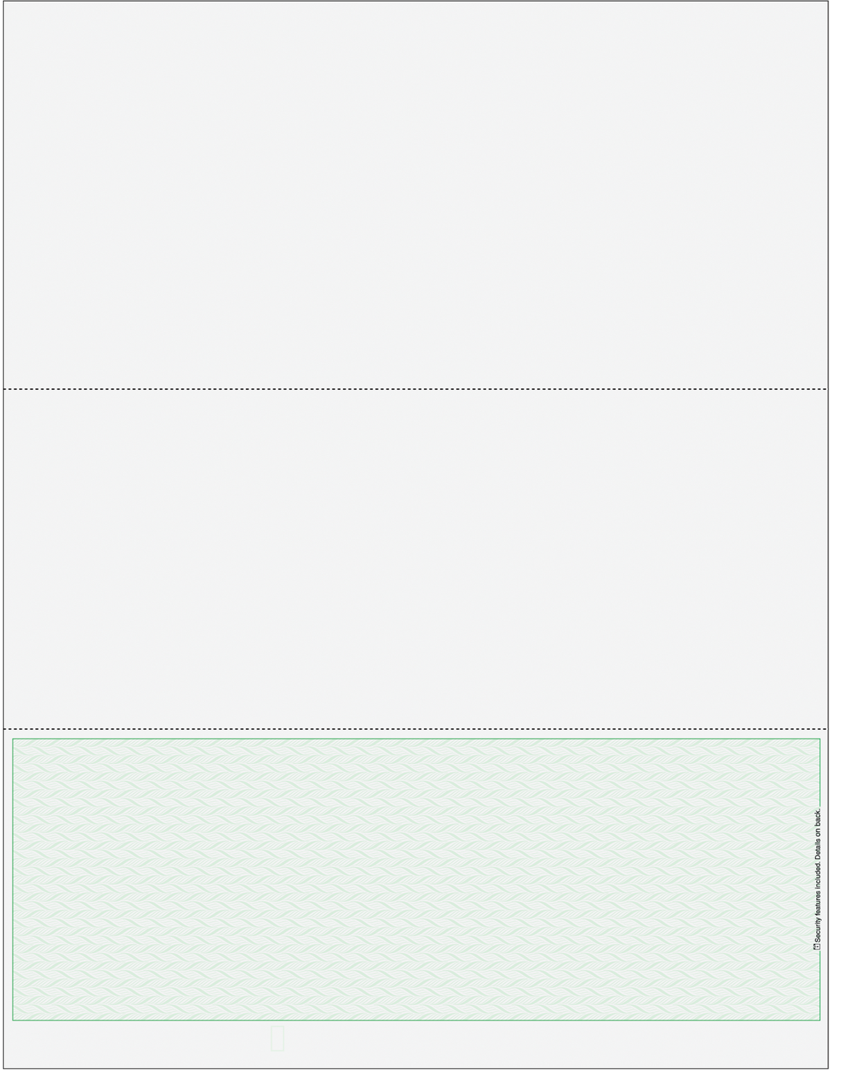 Herringbone Blank Business Check on Bottom- Herringbone Green