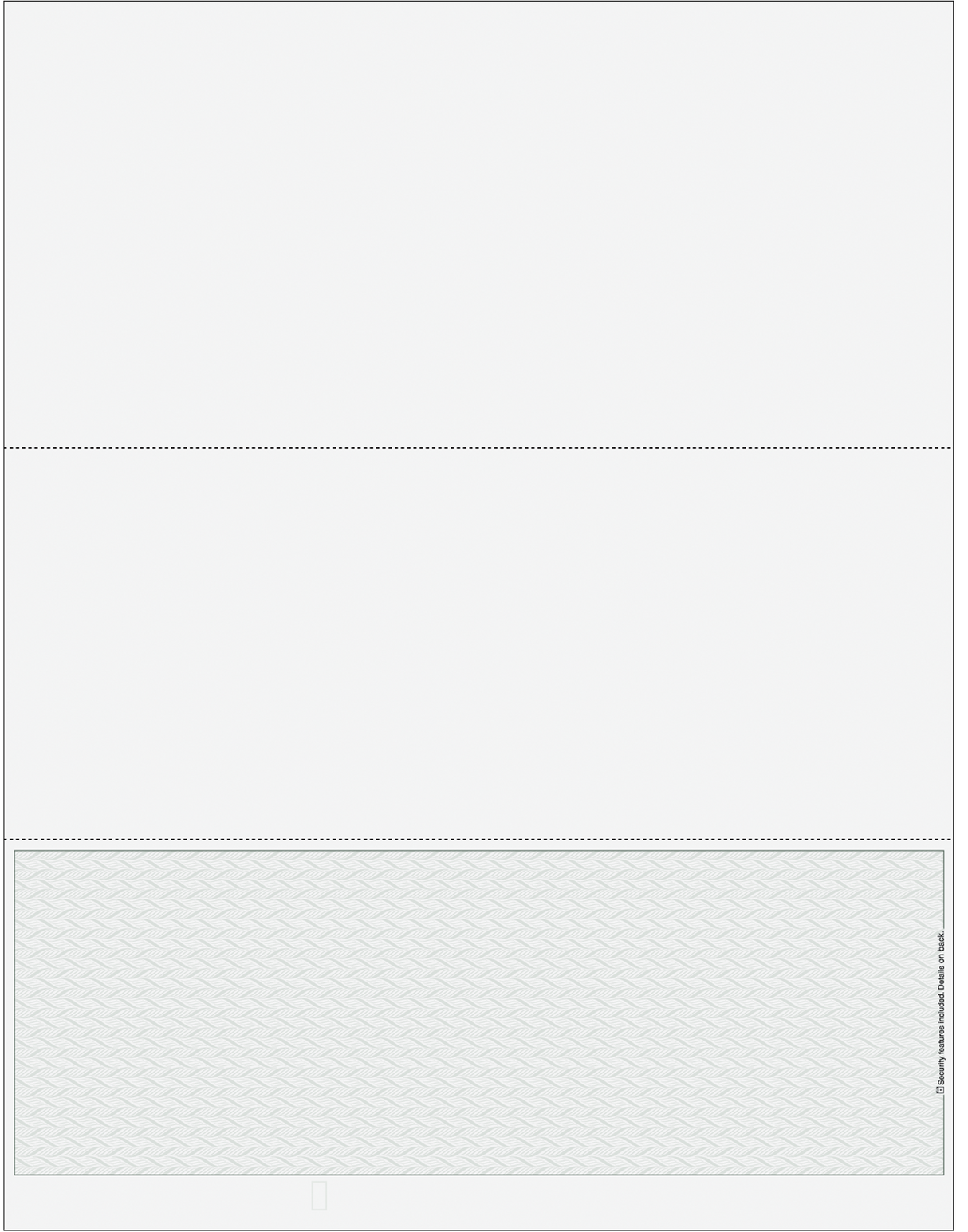 Herringbone Blank Business Check on Bottom- Herringbone Gray