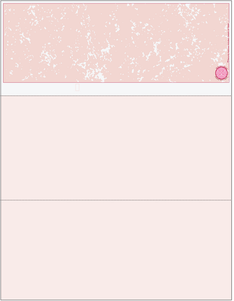 Marble Blank Business Checks on Top - Better Security -  Marble Burgundy with Colored Stub