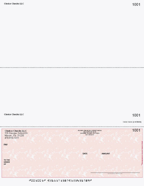 Marble Imprinted Business Check on Bottom - Good Security – Burgundy