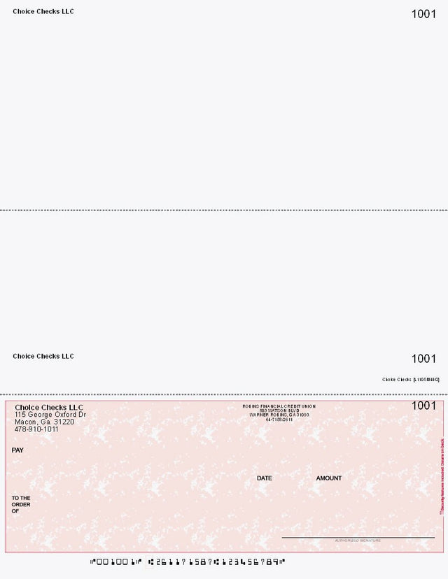 Marble Imprinted Business Check on Bottom - Good Security – Burgundy