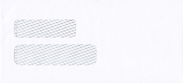 DBL WINDOW ENV/PEGBD PLAIN 9 X 4-1/8 24# WH WOVE/R&R POST-RITE - Choice Checks
