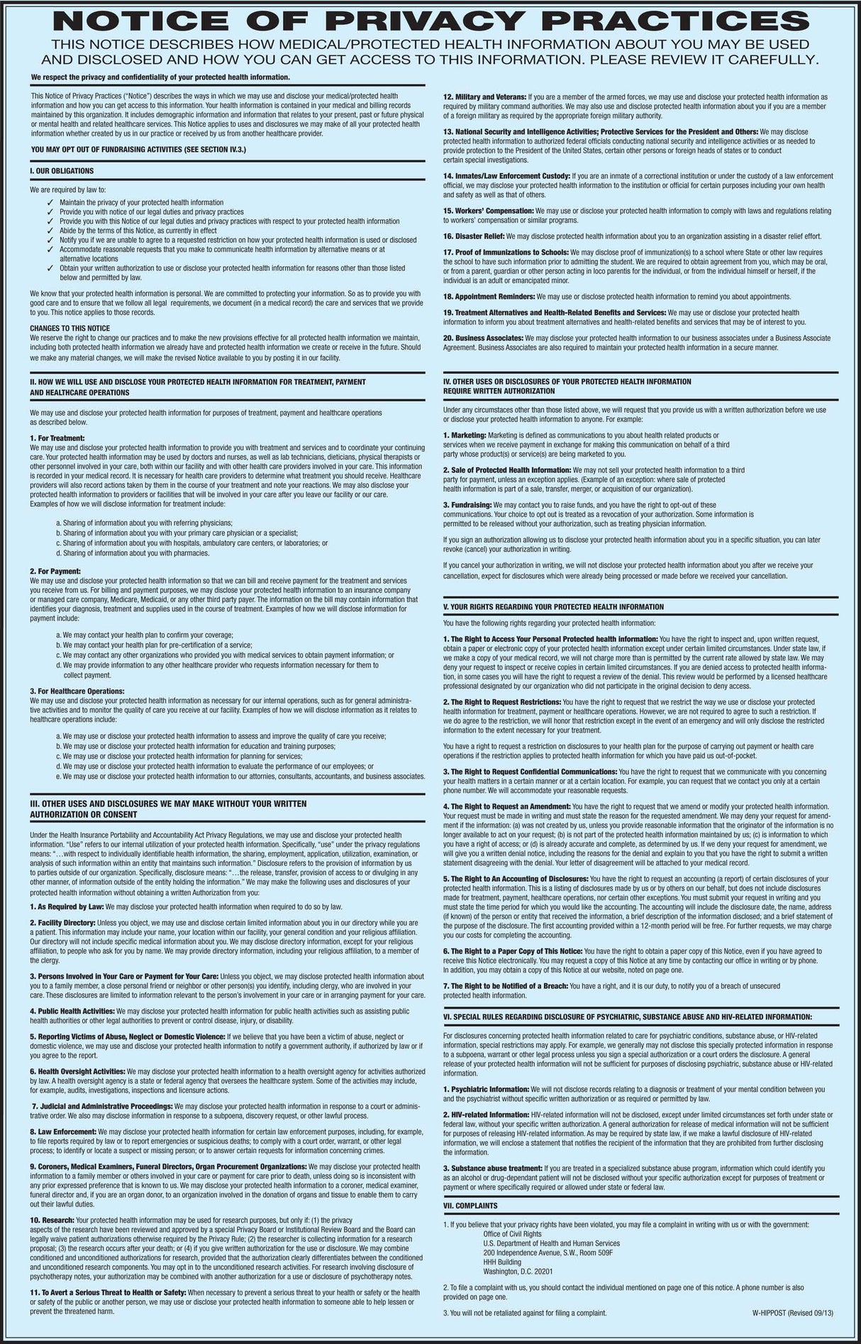Notice of Privacy