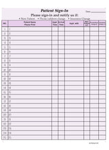 Patient Sign in Form-Purple