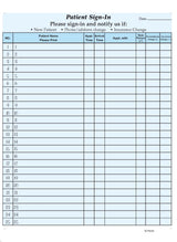 Patient Sign in Forms