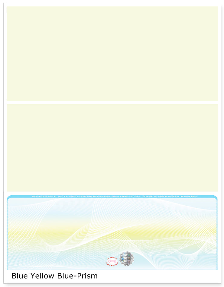 Bottom Check Stock Prism Hologram Blank Business Checks – Best Security