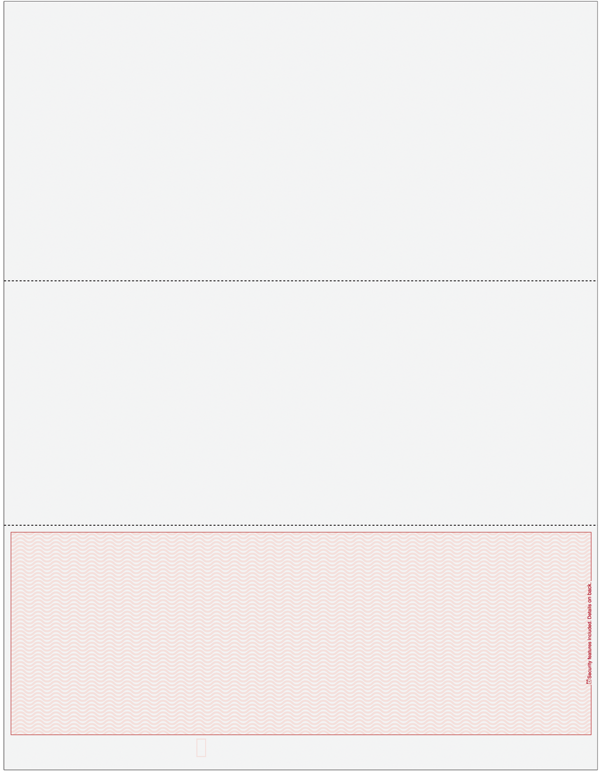 Wave Blank Business Checks on Bottom - Wave Burgundy