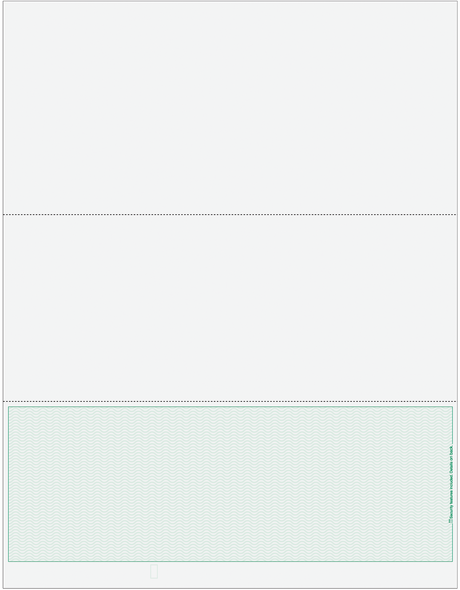 Wave Blank Business Checks on Bottom - Wave Green