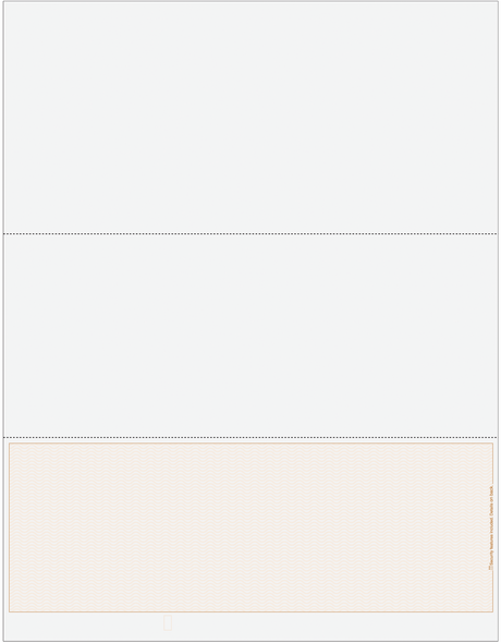 Wave Blank Business Checks on Bottom - Wave Tan